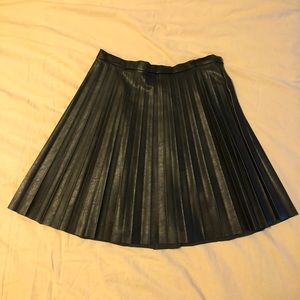 J.Crew Faux Leather Pleated Mini